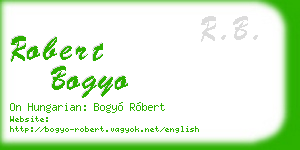 robert bogyo business card
